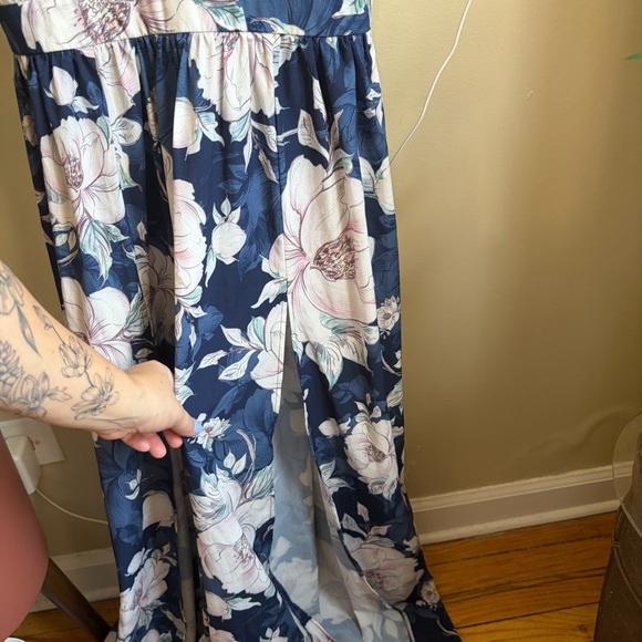 PROMESA Floral Maxi Dress w- Slits - Picture 3 of 5